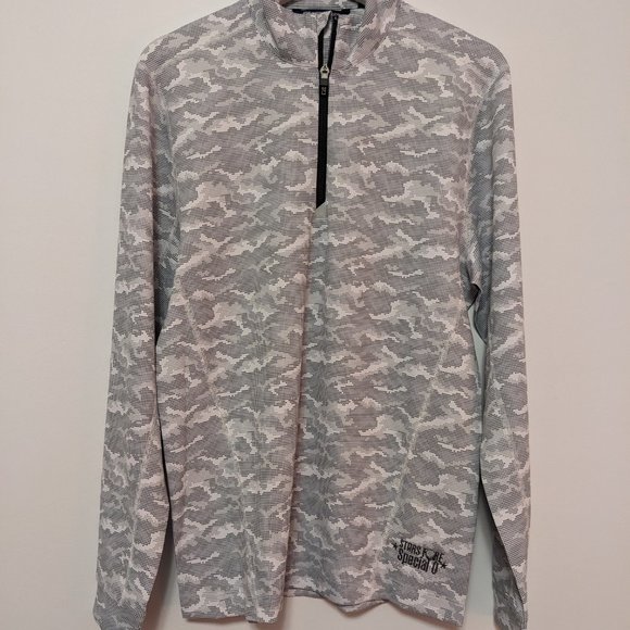 NEW TAGS ON Cutter & Buck Athletic 3/4 Zip in White Camo Sz S - Picture 5 of 9